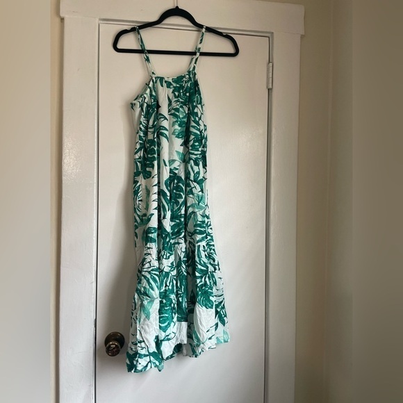 Boho Me White and Green Flowy Dress Size Small NWT - Picture 4 of 6